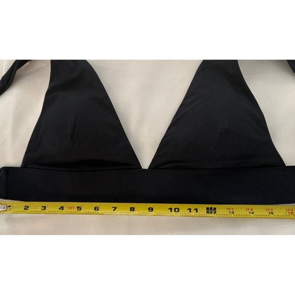 Womens M Everlane Renew Black Triangle Bikini Top With Adjustable Back Tie NWOT - Picture 3 of 6